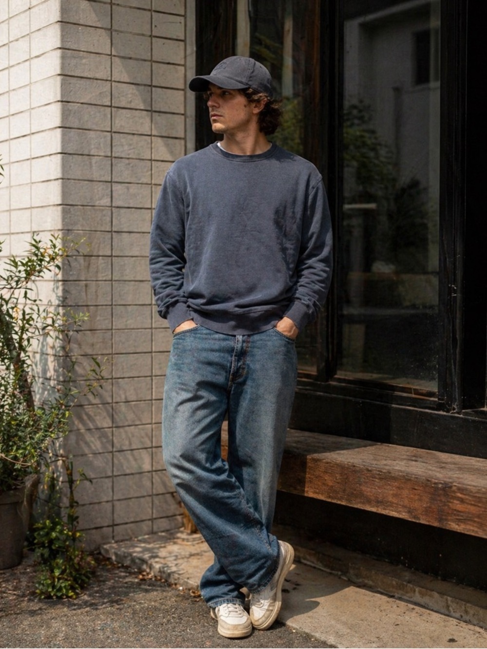 Selected Homme Crew Neck Sweater Blue Medium Casual Classic